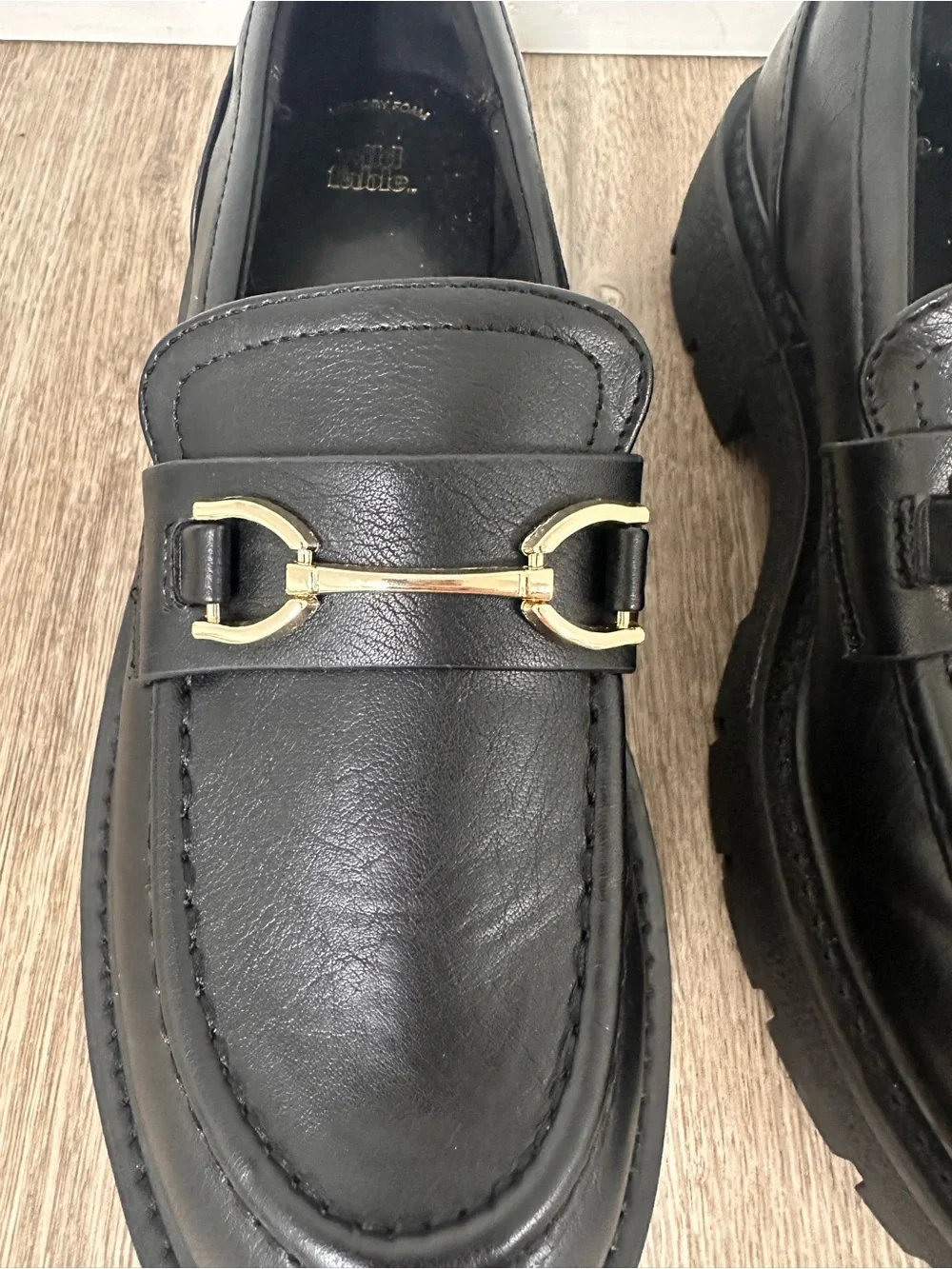 Wild Fable Kora Black Lug Sole Bit Loafers Chunky Platform Size 8.5 NWOT